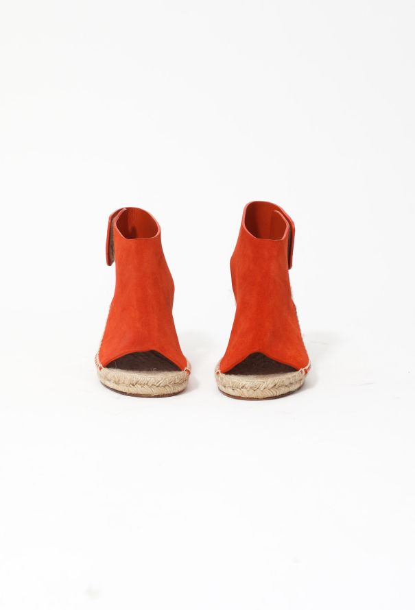 Céline Suede Espadrille Wedges - 4