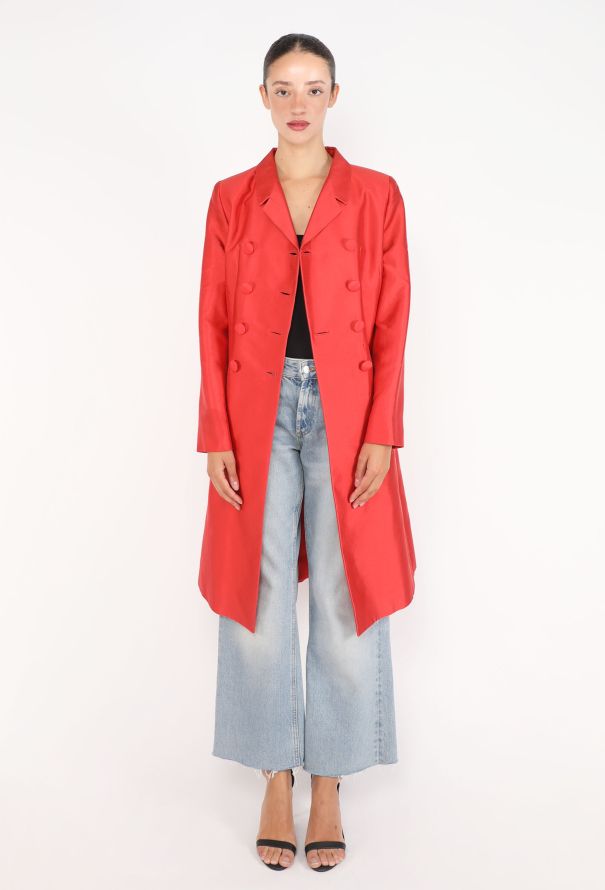 Prada Doupion Notched Coat, F/W 1995 - 5