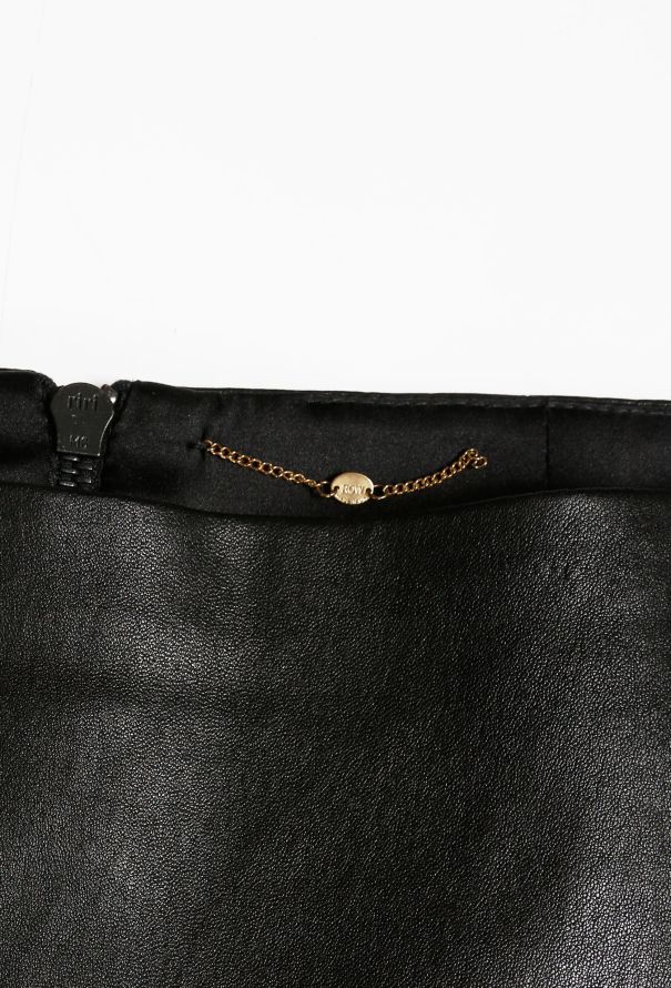 The Row Loattan' Leather Skirt - 4