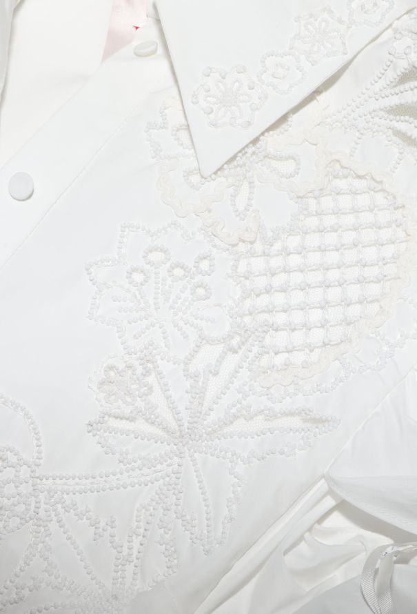 Valentino Embroidered Lace Cotton Tunic, 2022 - 7