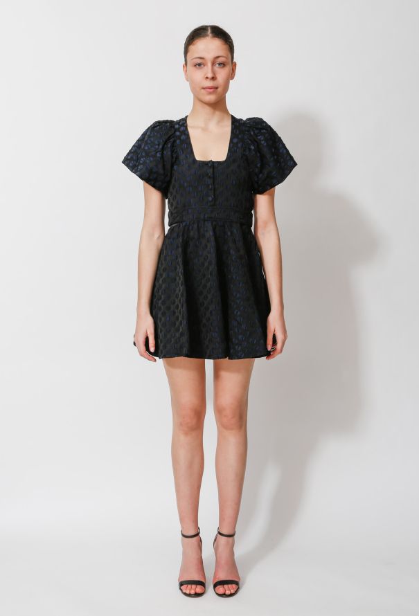 Balenciaga 2007 Dotted Flared Mini Dress - 2