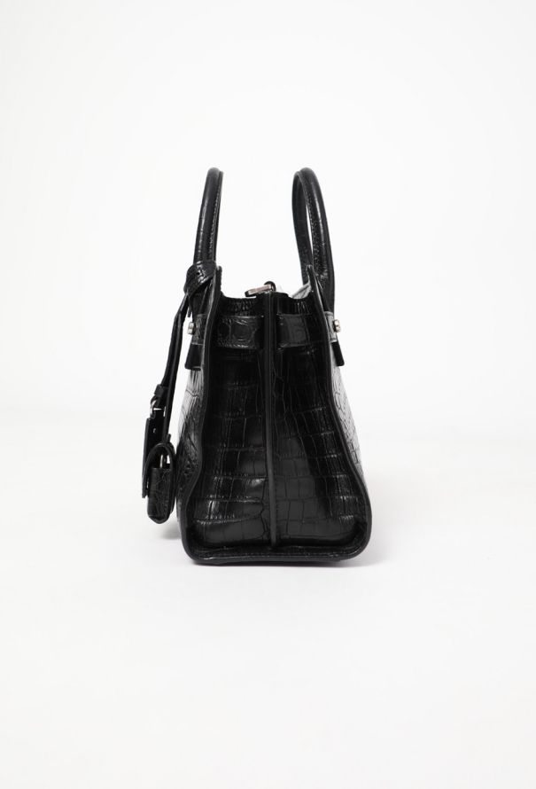 Saint Laurent Crocodile Embossed Nano Sac de Jour - 6