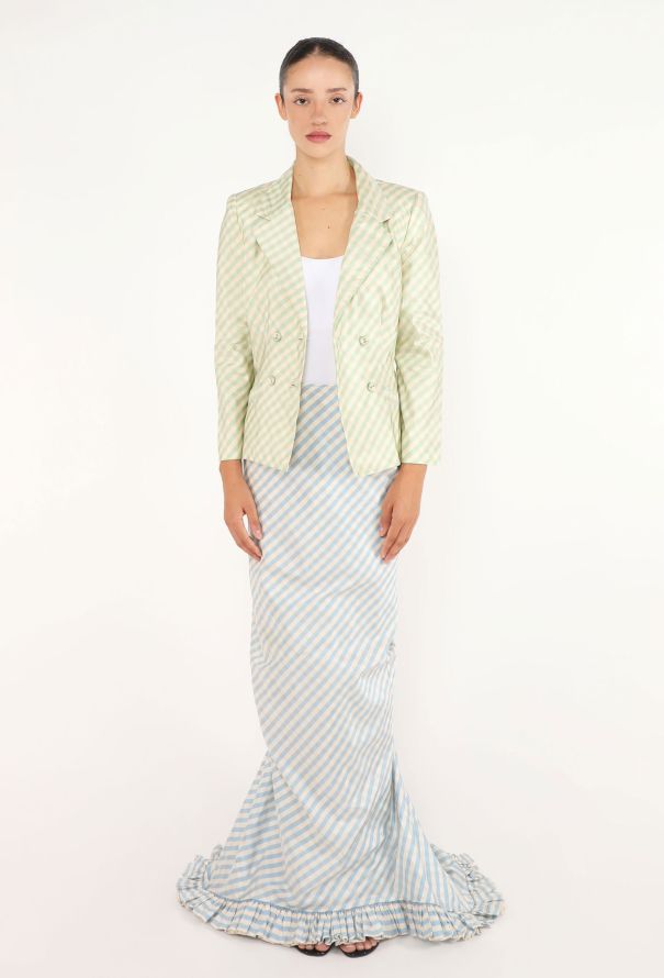 Oscar De La Renta Fluted Taffeta Skirt Ensemble, 2001 - 5