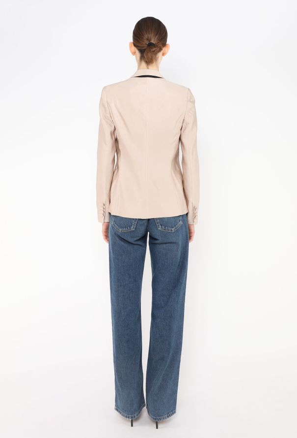 Valentino Ruffled Silk Smoking Blazer - 5