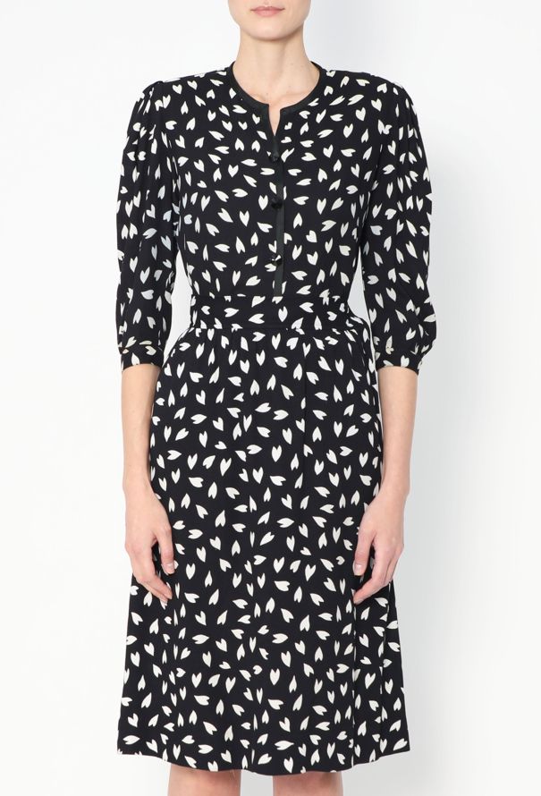 Saint Laurent S/S 1979 Crêpe Heart Print Ensemble - 3