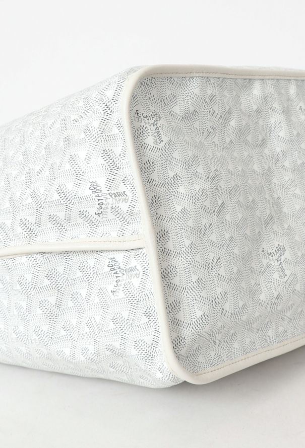 Goyard Saint Louis PM Tote Bag White Goyardine canvas - 8
