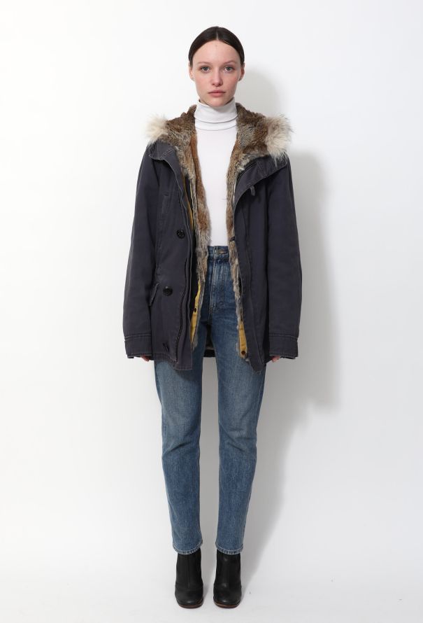 Yves Salomon Rabbit Fur Lined Parka - 1