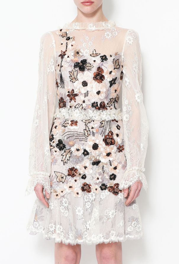 Rodarte S/S 2017 Sequin Lace Dress - 3