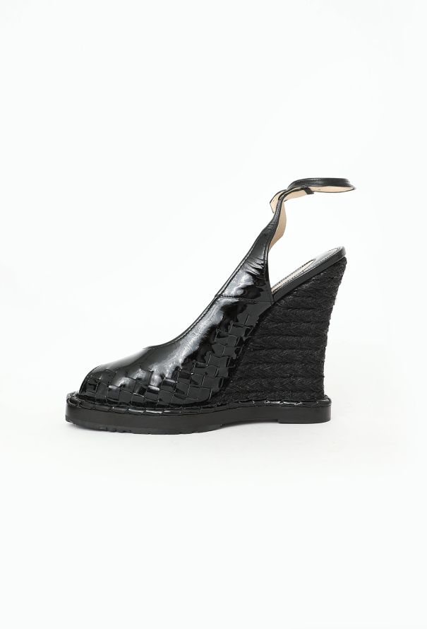 Bottega Veneta S/S 2017 Intrecciato Raffia Wedges - 5