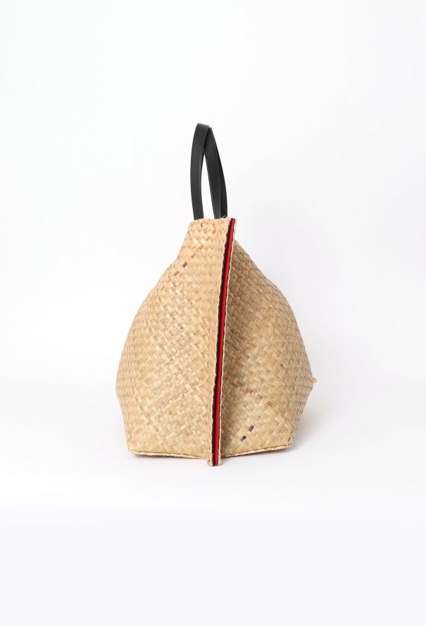 Valentino Raffia Vlogo Escape Tote Bag - 5