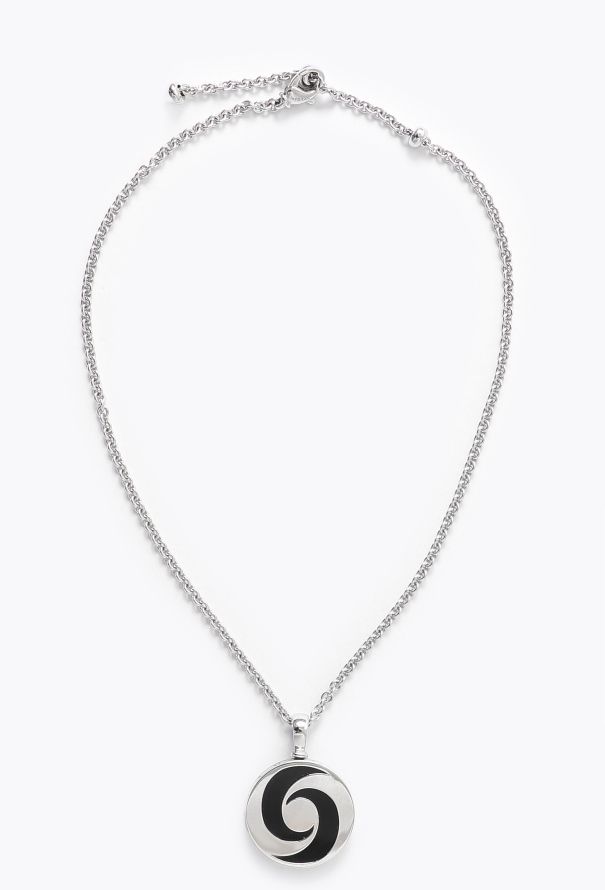 Bulgari 18k White Gold, Steel & Onyx Optical Illusion Pendant - 2