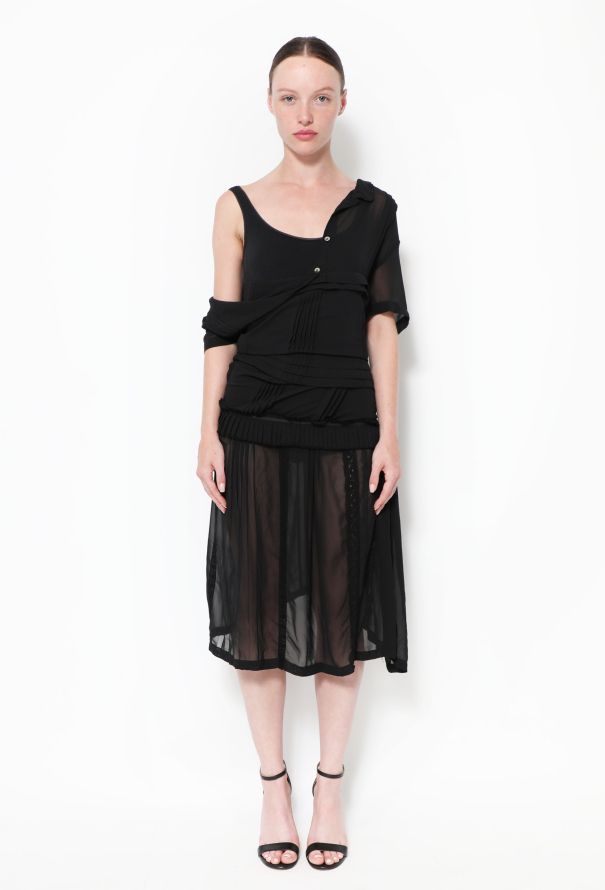 Junya Watanabe Asymmetrical Pleated Zip Dress - 4