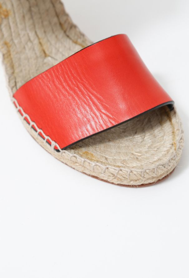 Céline Leather Wedge Espadrilles - 7