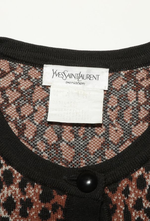 Saint Laurent 1995 Leopard Knit Cardigan - 5