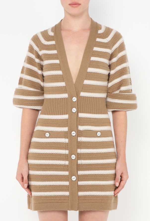 Chanel S/S 2015 Striped Cashmere Dress - 3