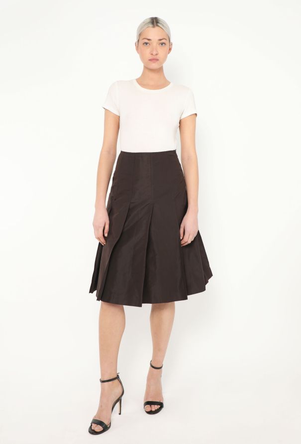 Prada S/S 2001 Pleated Nylon Skirt - 3