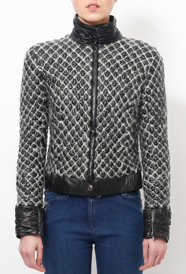 Chanel Leather Quilted Jacket - 1