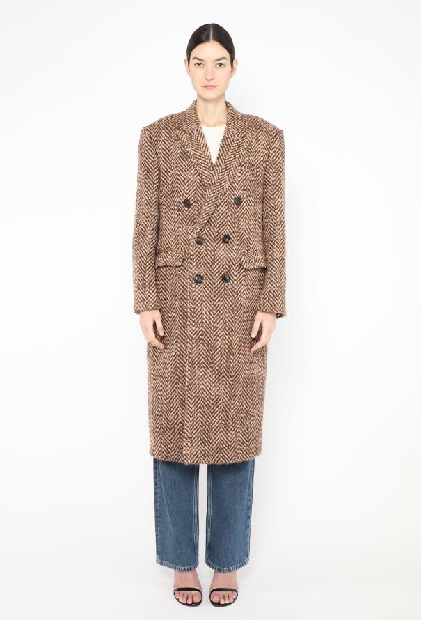 Céline F/W 2021 Herringbone Wool Coat - 4