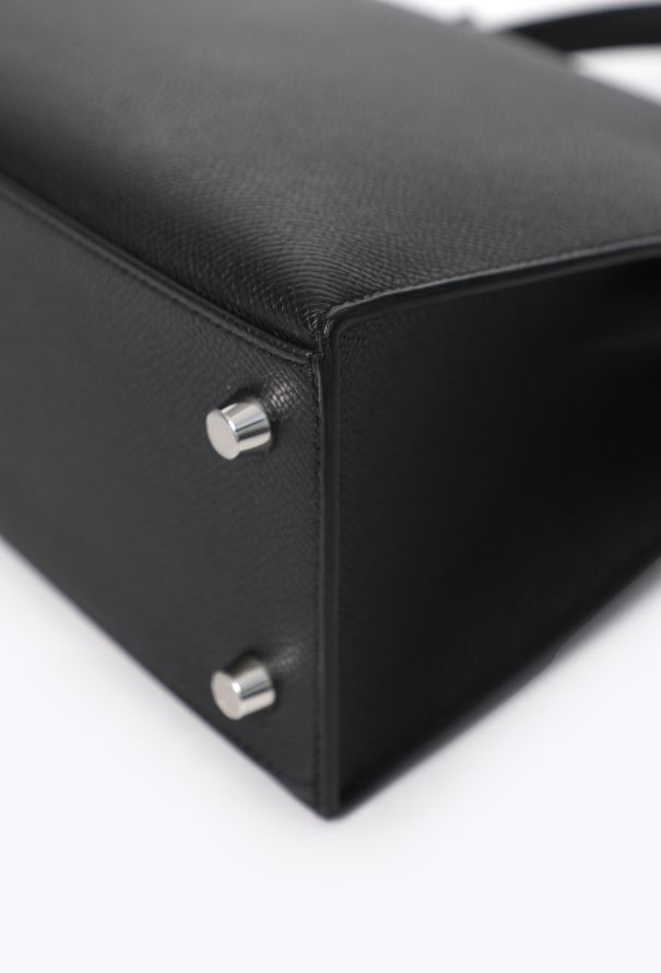 Hermès Black Epsom Kelly Sellier 25 Electrum - 11