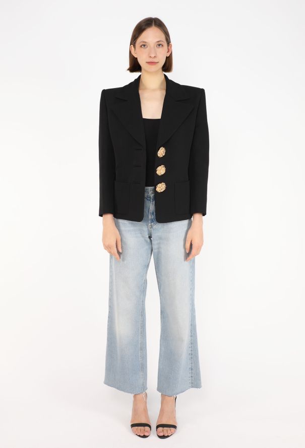 Saint Laurent Sculpted Button Blazer, S/S 2022 - 4