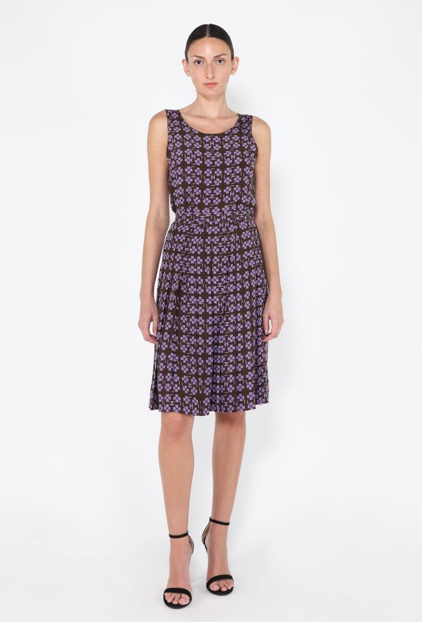 Chanel Tweed & Silk Clover Printed Ensemble, 2001 - 2