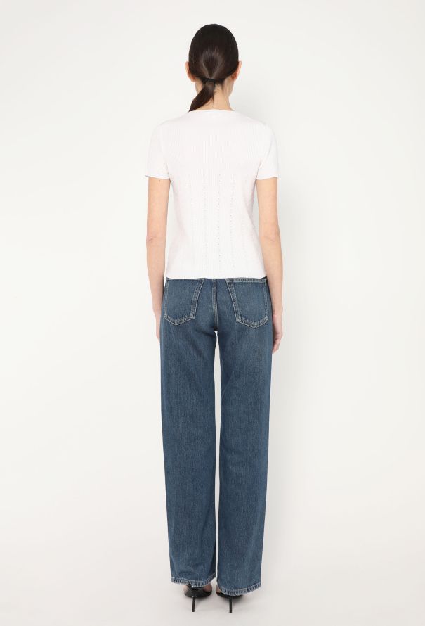 Chanel 2021 Pointelle Ribbed 'CC' Top - 5