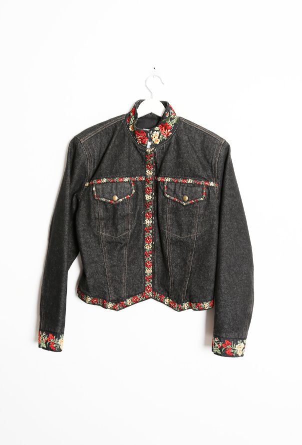 Kenzo Floral Trim Denim Jacket - 7