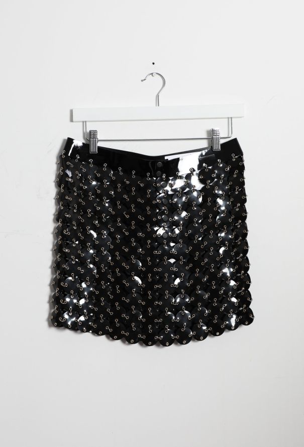 Paco Rabanne 2017 PVC Disk Chainlink Skirt - 11