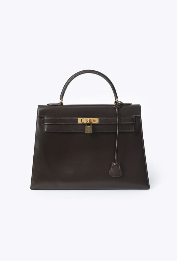 Hermès Rare 1957 Marron Box Kelly Sellier 32 - 1