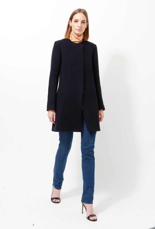 Céline 2010 Navy Wool Coat - 5