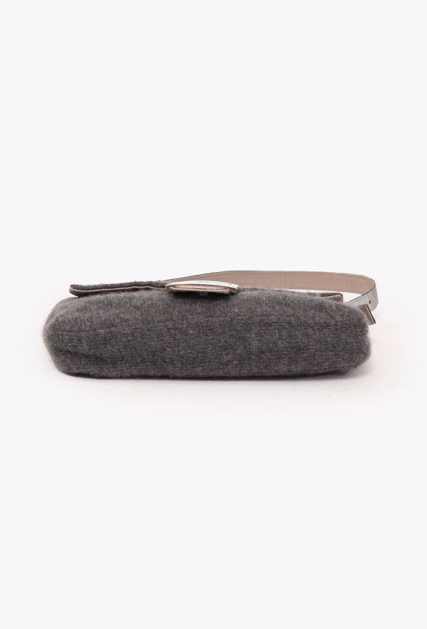 Fendi Vintage Cashmere & Lizard Baguette Bag - 6
