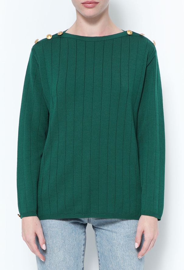 Saint Laurent 1995 Épaulette Knit Pullover - 1