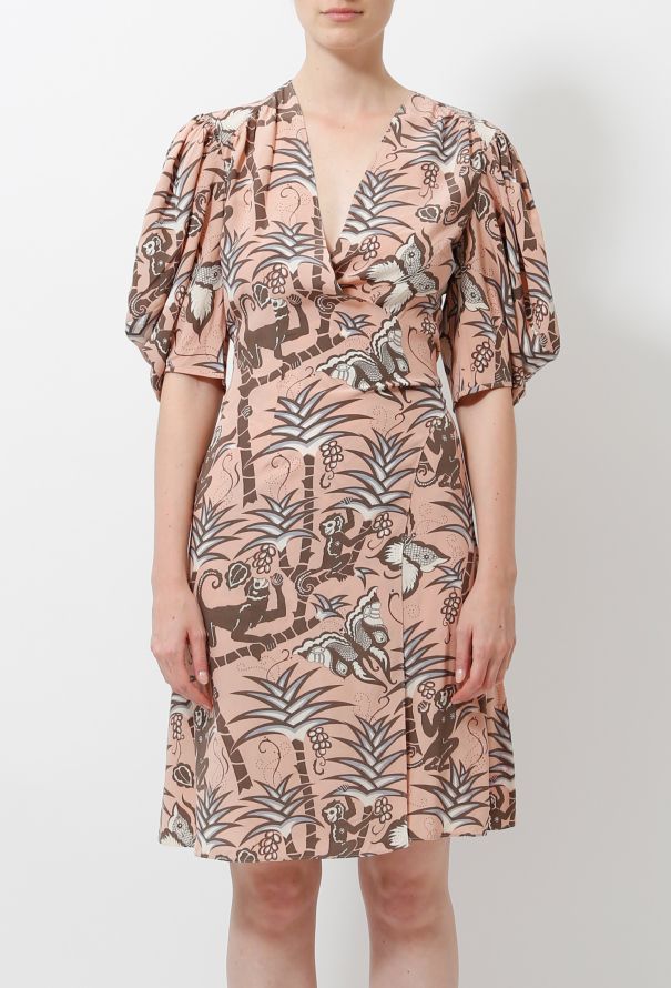 Chloé Silk Graphic Print Dress - 2