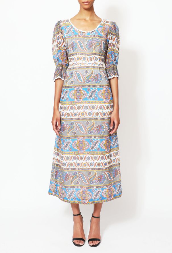 Paisley Lace Trim Prairie Dress - 2