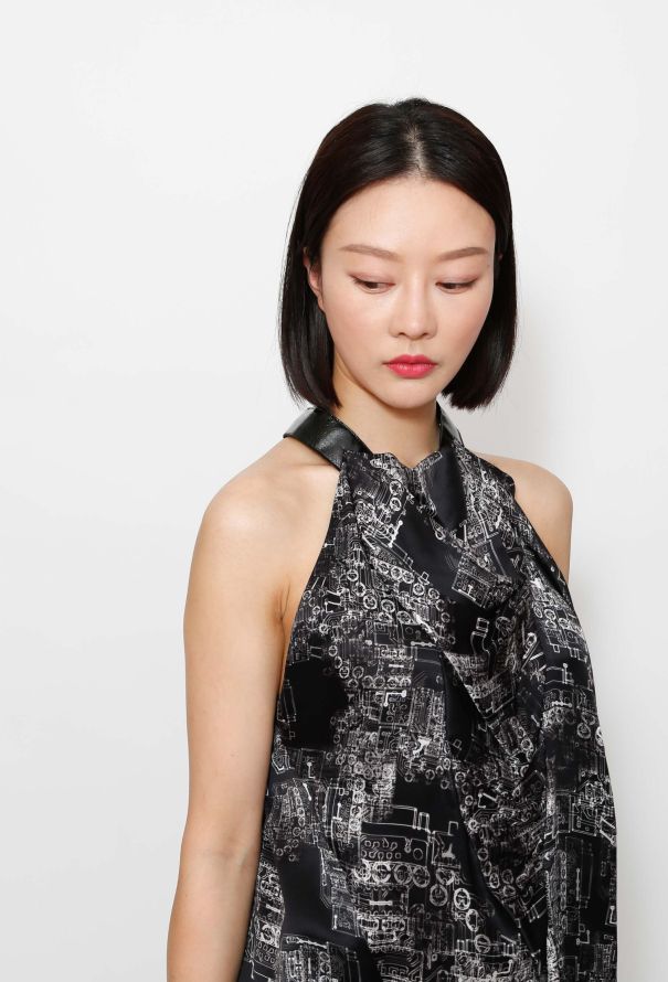 Balenciaga S/S 2007 Graphic Draped Dress - 3