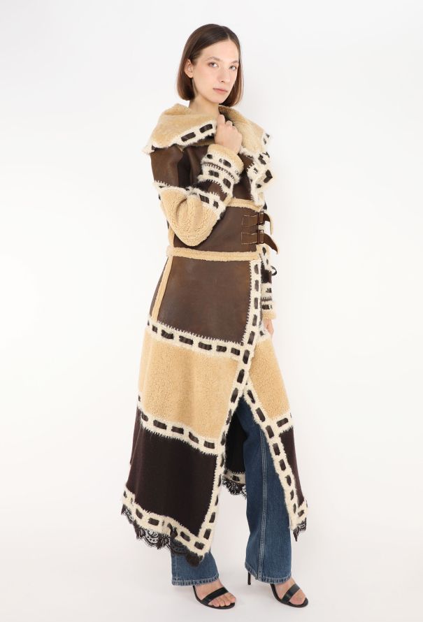 Dior COLLECTOR F/W 2005 Patchwork Shearling Coat - 6