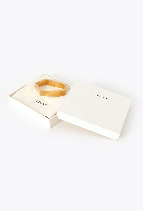 Céline Geometric Brass ID Bracelet - 3