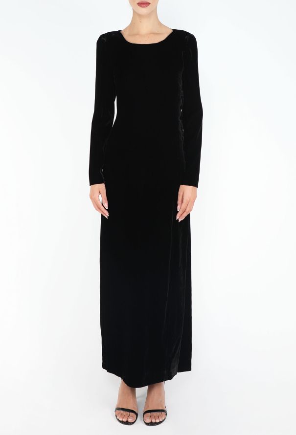 Emporio Armani '90s Velvet Sheath Dress - 3