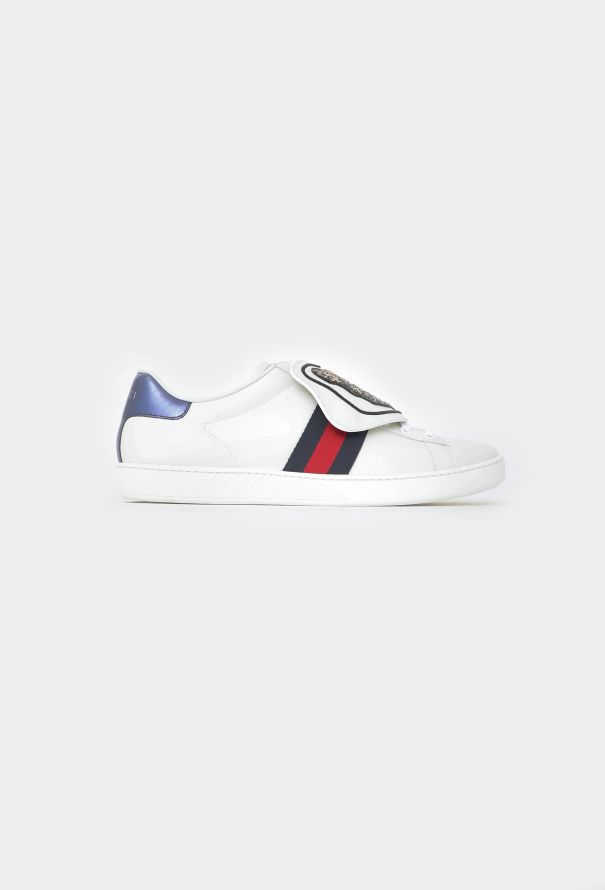 Gucci Embellished Ace Cat Sneakers - 2