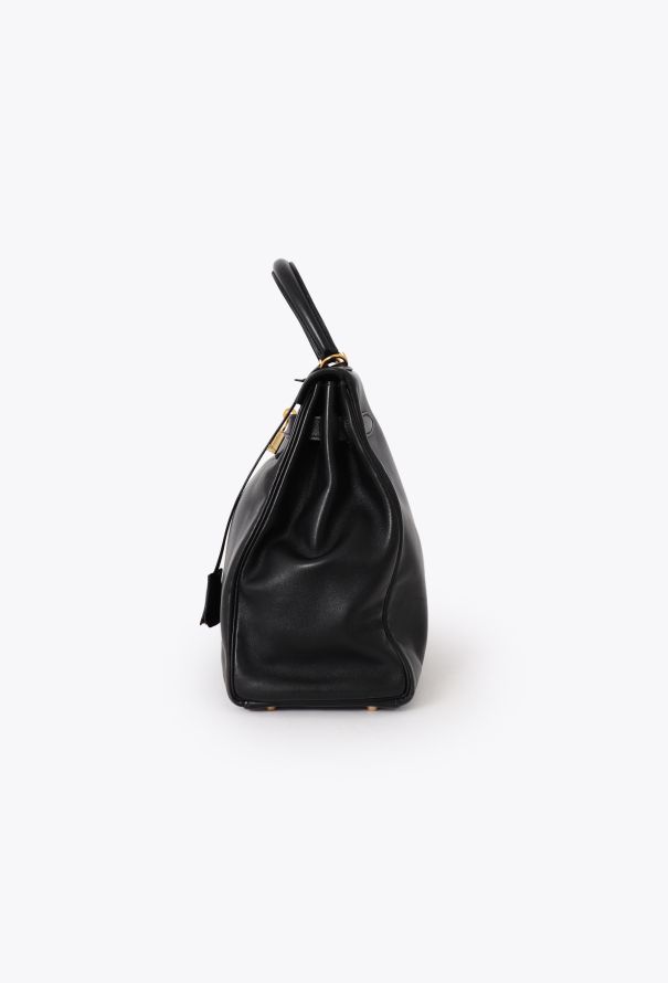 Hermès Vintage Black Swift Kelly Retourné 35 - 6