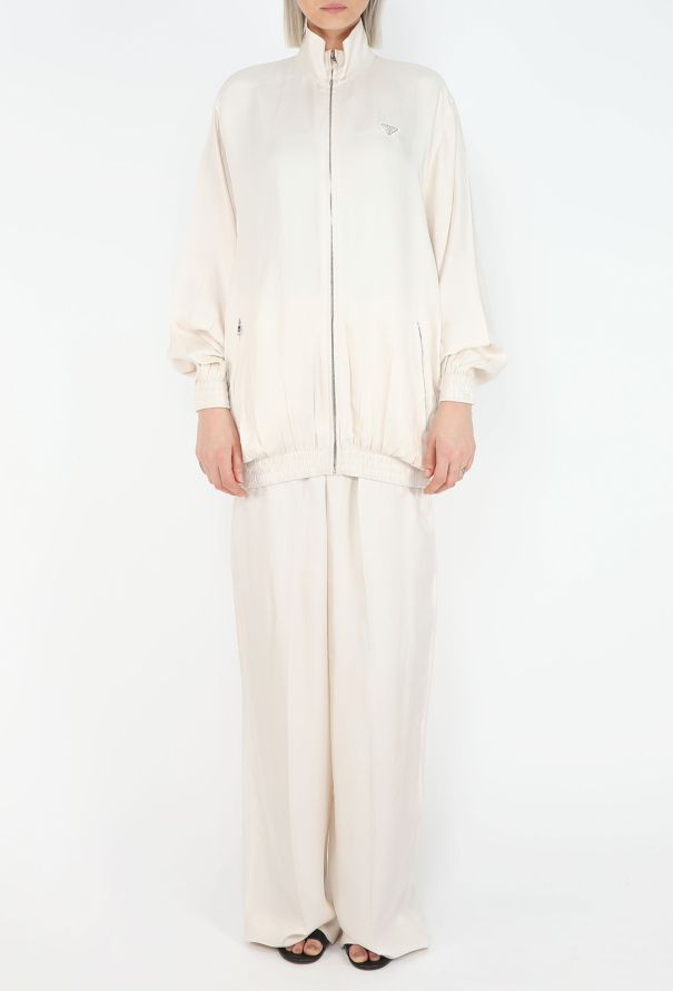 Prada 2023 Silk Oversized Track Ensemble - 6