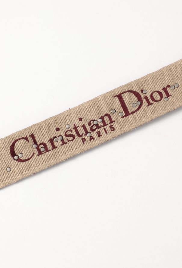 Dior S/S 2019 Burgundy Oblique Bag Strap - 5