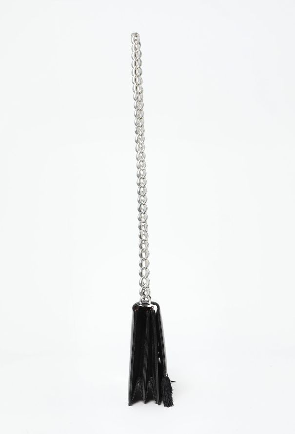 Dior 1997 Patent Fringed Chainlink Bag - 4