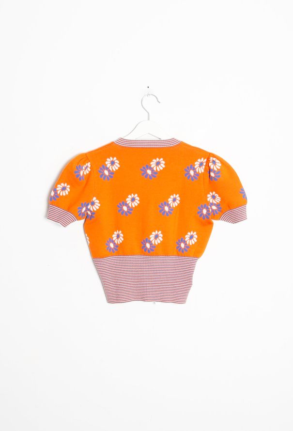Miu Miu 2017 Floral Knit Crop Top - 6