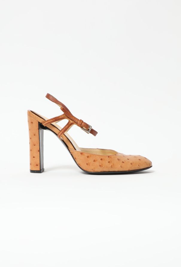 Prada S/S 2000 Ostrich Sandals - 1
