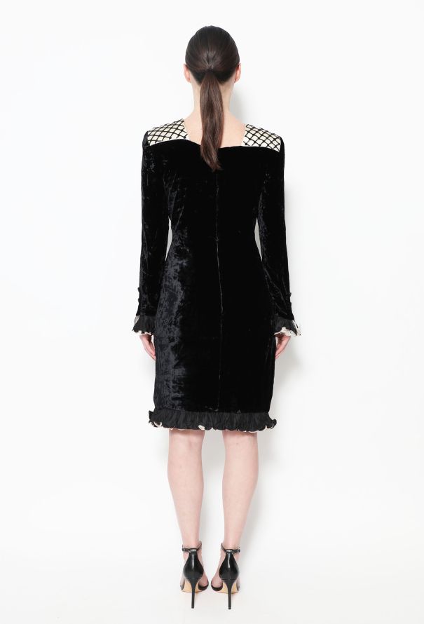 Embellished Velvet Dress - 3