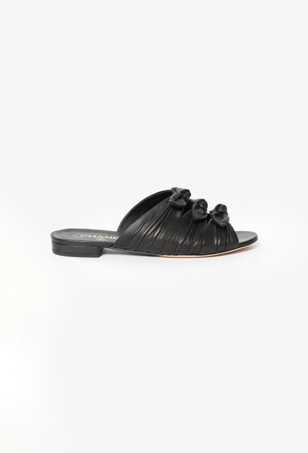 Chanel Knotted Leather Sandals - 1