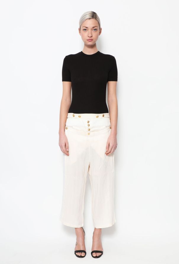 Balenciaga S/S 2005 Nautical Silk Trousers - 1