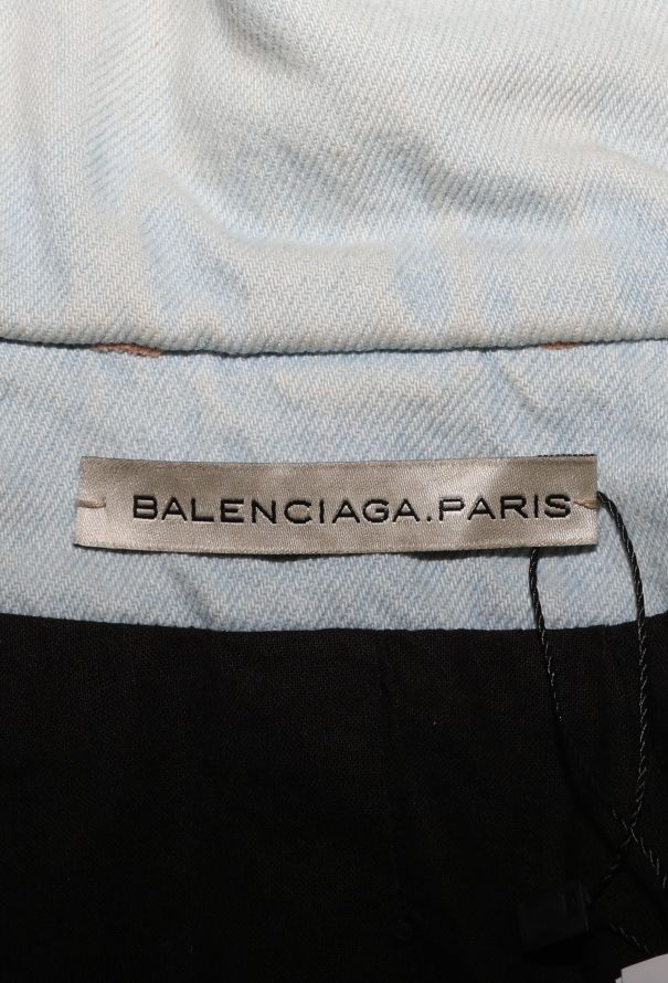 Balenciaga Washed Denim Peacoat - 7