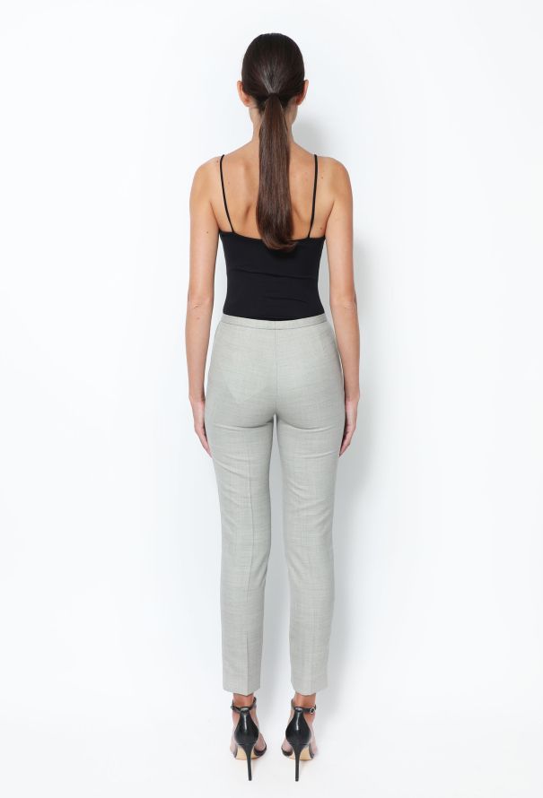 Hermès Tapered Twill Trousers Light grey - 3